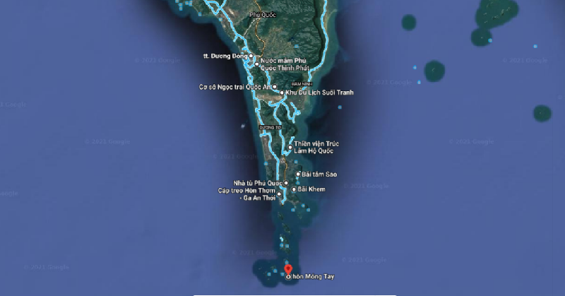 Bản đồ du lịch Phú Quốc - Nam Đảo