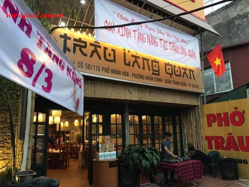 Trâu Làng Quán là một quán ăn khuya ở Hà Nội nên thử