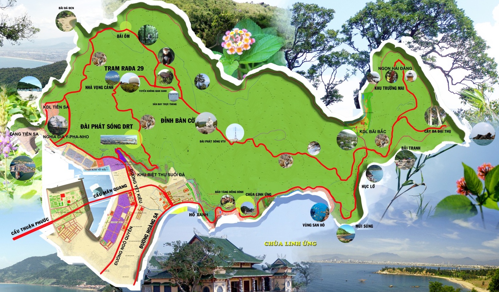Bản đồ du lịch bán đảo Sơn Trà