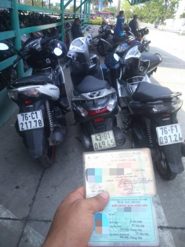 Thủ tục cho thuê xe máy tại Đà Nẵng