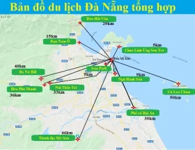 Bản đồ du lịch Đà Nẵng về các địa điểm nổi tiếng