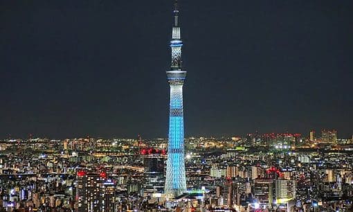 Chiêm ngưỡng tháp Tokyo Sky Tree về đêm - Tour Nhật Bản 5N5Đ