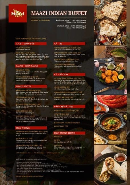 Menu Nhà Hàng Maazi 