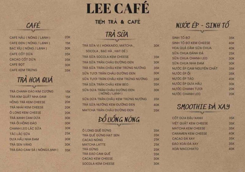 Le.e Tiệm trà & Cafe