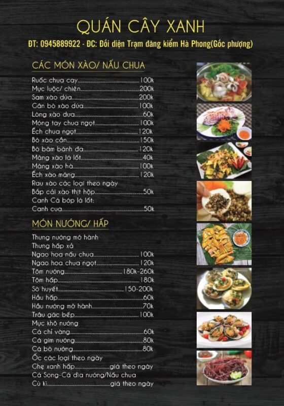 Quán nhậu Cây Xanh - quán nhậu hạ long