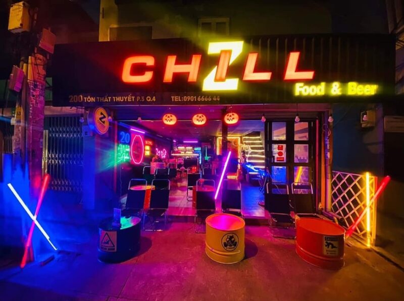 Chill Z Food and Beer – Quán bar thú vị tại Quận 4 cho những buổi tụ tập cuối tuần