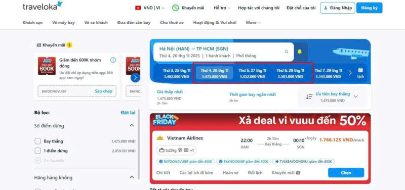 Thời điểm “vàng” để mua vé giá hợp lý