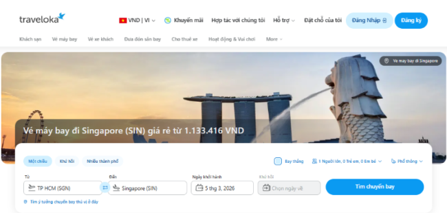 Vé máy bay giá rẻ đi Singapore - Cơ hội du lịch quốc tế tiết kiệm