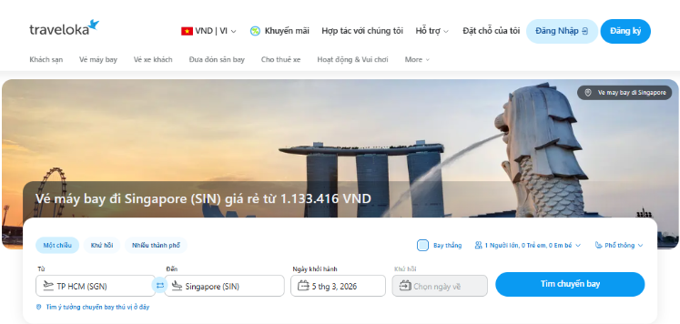 Vé máy bay giá rẻ đi Singapore - Cơ hội du lịch quốc tế tiết kiệm