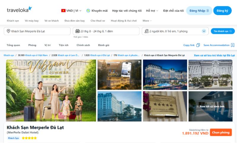 Lên kế hoạch cho kỳ nghỉ tiếp theo cùng Traveloka